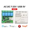 Contact sec Tuya commutateur intelligent Zigbee 1 2 4 canaux Zigbee Din Rail relais carte Module deux canaux RF 433 relais 12V 24V 230V