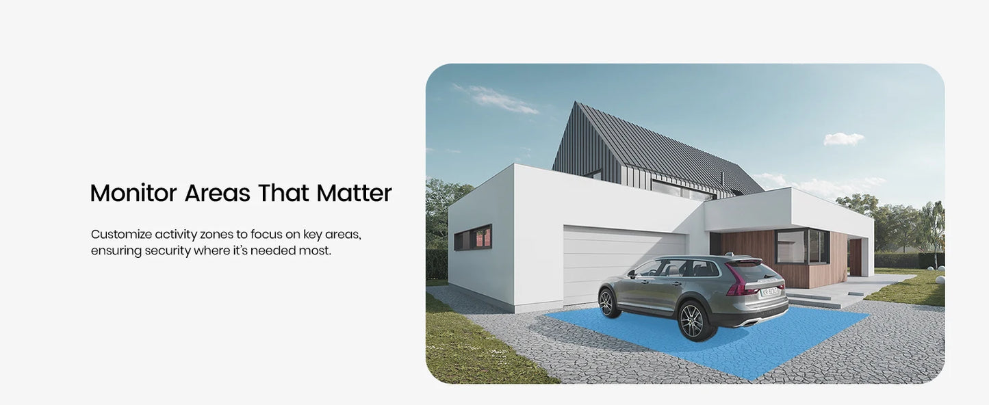 AOSU 5MP UHD WiFi Projecteur Caméra Extérieure 360 °   Vue couleur Vision nocturne Caméra de sécurité sans fil Détection PIR Audio bidirectionnel