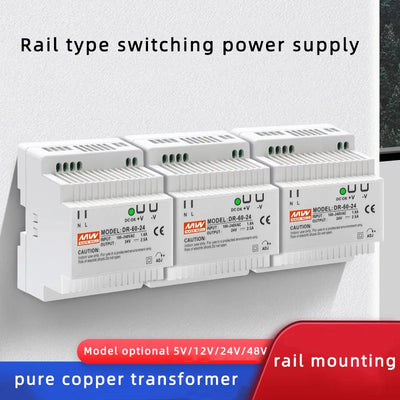 Alimentation à découpage sur rail DIN sortie DR-60W 5V 12V 15V24V 24V DC 220V à 12V transformateur 5v module boîte d'alimentation