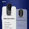 Sonnette d'interphone sans fil avec vision nocturne HD, écran IPS 4,3 pouces, caméra de sonnette visuelle étanche, sécurité domestique intelligente, vidéo par sonnette