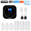 FUERS G12 Tuya WiFi GSM système d'alarme de sécurité sans fil maison affaires alarme antivol avec sirène RFID détecteur de mouvement capteur de fumée