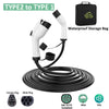 Câble de charge mâle vers femelle pour voiture électrique, station de charge, sac de rangement, type 2 à type 1, 32A, 7KW EV, 5 mètres