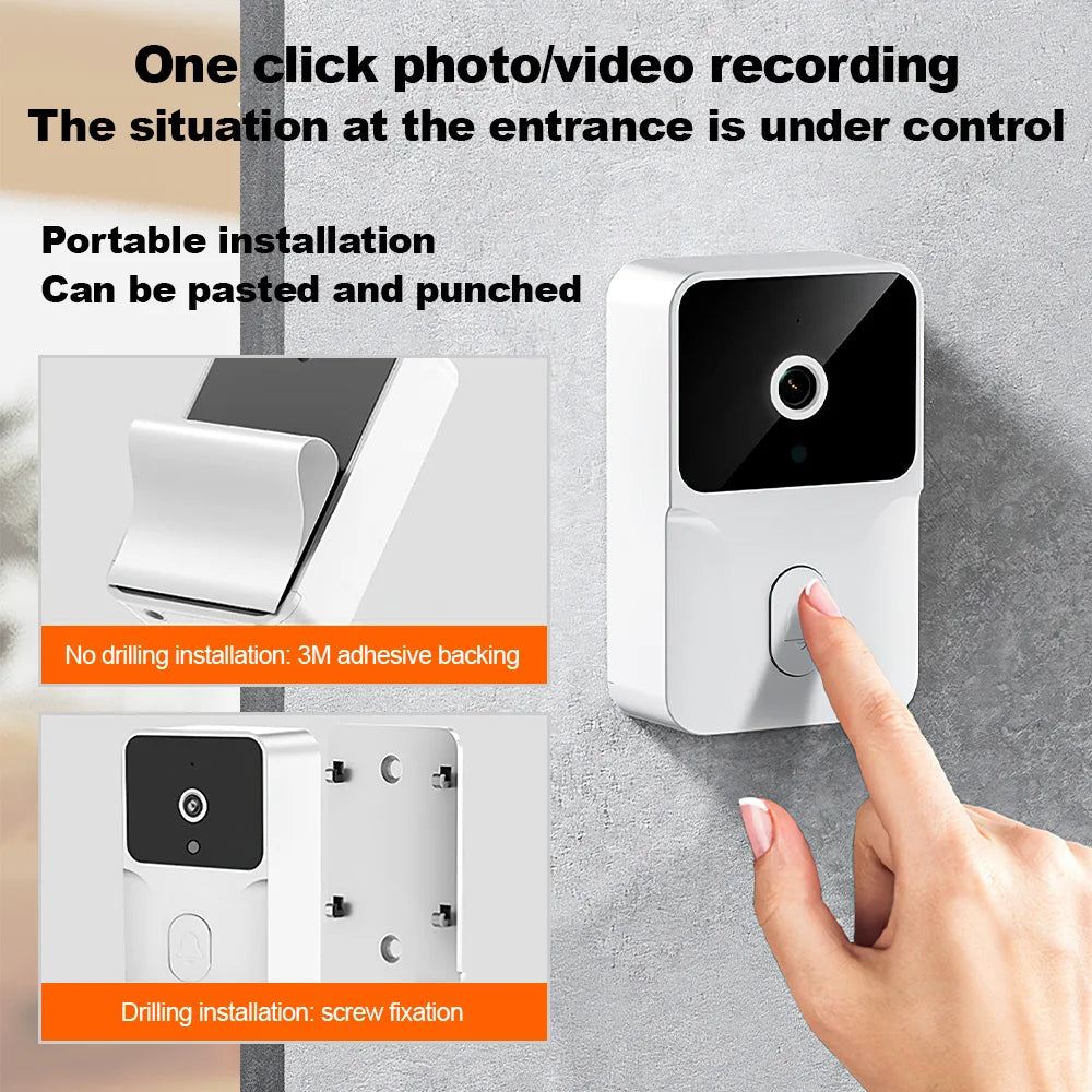 Interphone vidéo sans fil, écran 4.3 pouces, sonnette visuelle, Vision nocturne IR, caméra de Surveillance visuelle, caméra de sécurité pour maison intelligente