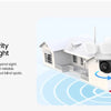 AOSU 5MP UHD WiFi Projecteur Caméra Extérieure 360 °   Vue couleur Vision nocturne Caméra de sécurité sans fil Détection PIR Audio bidirectionnel