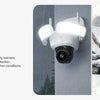 AOSU 5MP UHD WiFi Projecteur Caméra Extérieure 360 °   Vue couleur Vision nocturne Caméra de sécurité sans fil Détection PIR Audio bidirectionnel