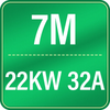 Cable pour vehicule electrique (VE) de Goneo Type 2 triphasé, 22KW/11KW, 32A/16A, 7M/5M, type 2 De type 2, EV,PHEV,chager Câble
