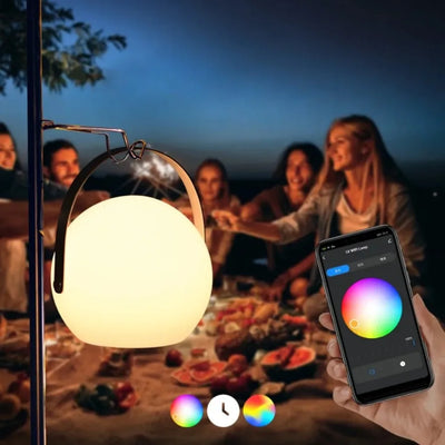 Tuya-Lampe de Table Portable Intelligente, Télécommande, RVB, LED, Extérieur, Étanche, Sans Fil, Camping, USB, Veilleuse, 16 Documents