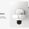 AOSU 5MP UHD WiFi Projecteur Caméra Extérieure 360 °   Vue couleur Vision nocturne Caméra de sécurité sans fil Détection PIR Audio bidirectionnel