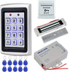 Kit complet de système de contrôle d'accès de porte, lecteur de clavier RFID 125KHz, boîtier métallique, serrure électromagnétique 180KG, alimentation électrique DC12V 3A