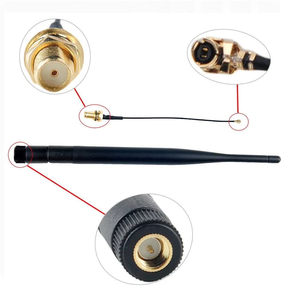 Antenne LoRa 868MHz / 915MHz 5DBi SMA mâle avec câble d'extension IPEX omnidirectionnel pour LoRa méshtastique 32 V3 LoRaWAN1/2/4 pièces