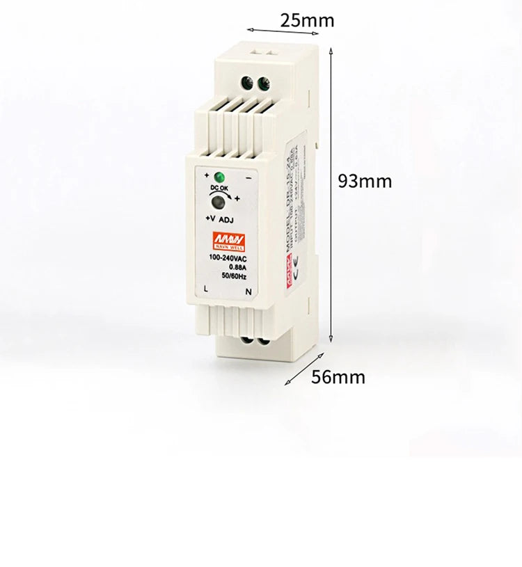 Alimentation à découpage sur rail DIN sortie DR-60W 5V 12V 15V24V 24V DC 220V à 12V transformateur 5v module boîte d'alimentation