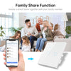 Tuya – interrupteur intelligent WiFi, fil neutre, lumière ue, aucun fil neutre requis, interrupteur tactile mural, 1/2/3/4 gangs, fonctionne avec Alexa Google Home
