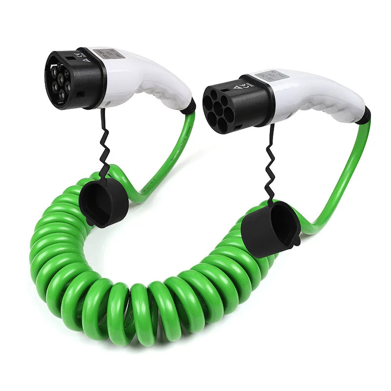 Câble en spirale Wallbox câble de rue chargeur extérieur Mode 3 Station EVSE portable 22KW 11KW 7KW