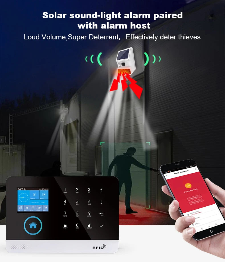 Zagreb O-Système d'alarme sans fil pour la sécurité à domicile, alarme antivol, Tuya Smart App, fonctionne avec Alexa, WiFi, 433MHz, 101