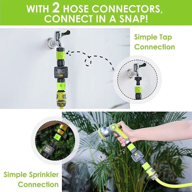 Débitmètre d'eau numérique, compteur d'eau pour camping-car, tuyau de jardin extérieur, Irrigation, consommation d'eau de mesure de voyage pour camping-car