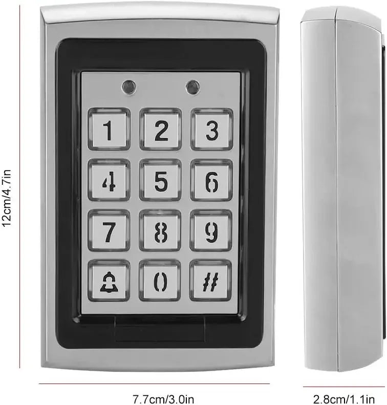 Kit complet de système de contrôle d'accès de porte, lecteur de clavier RFID 125KHz, boîtier métallique, serrure électromagnétique 180KG, alimentation électrique DC12V 3A