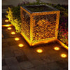 8/20LED disque solaire extérieur lumière IP65 jardin extérieur solaire lampes souterraines pont lumière enterré solaire jardin lumière décorative