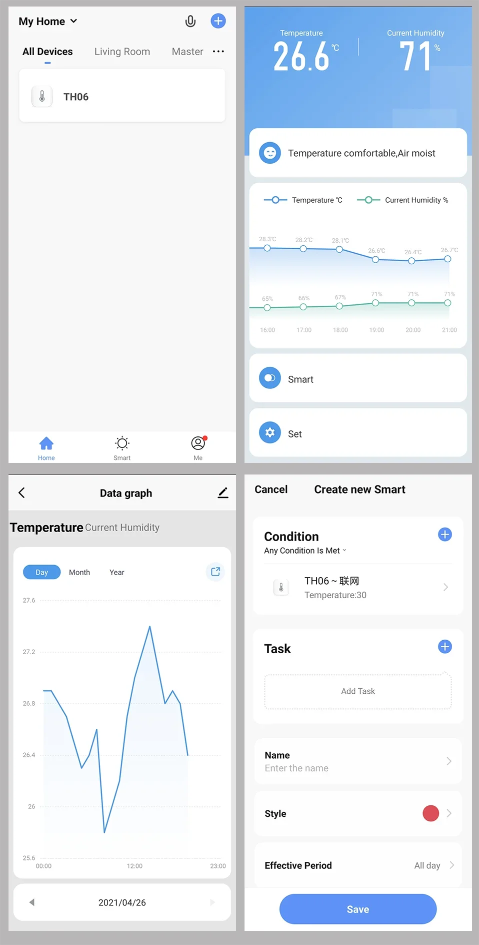 Tuya Zigbee WiFi capteur de température et d'humidité APP moniteur à distance pour maison intelligente var SmartLife fonctionne avec Alexa Google Assistant