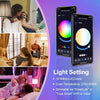Ampoule LED E27 Bluetooth 9W 806LM, ampoule LED intelligente à intensité variable, lumière blanc chaud (2700K) blanc froid (6500K), 2 pièces