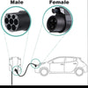 Câble de charge mâle vers femelle pour voiture électrique, station de charge, sac de rangement, type 2 à type 1, 32A, 7KW EV, 5 mètres