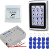 Kit complet de système de contrôle d'accès de porte, lecteur de clavier RFID 125KHz, boîtier métallique, serrure électromagnétique 180KG, alimentation électrique DC12V 3A