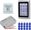 Kit complet de système de contrôle d'accès de porte, lecteur de clavier RFID 125KHz, boîtier métallique, serrure électromagnétique 180KG, alimentation électrique DC12V 3A