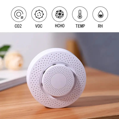 Tuya Zigbee/WiFi capteur de qualité de l'air boîte à Air intelligente compteur de CO2 formaldéhyde cov capteur de température et d'humidité Via Alexa Google