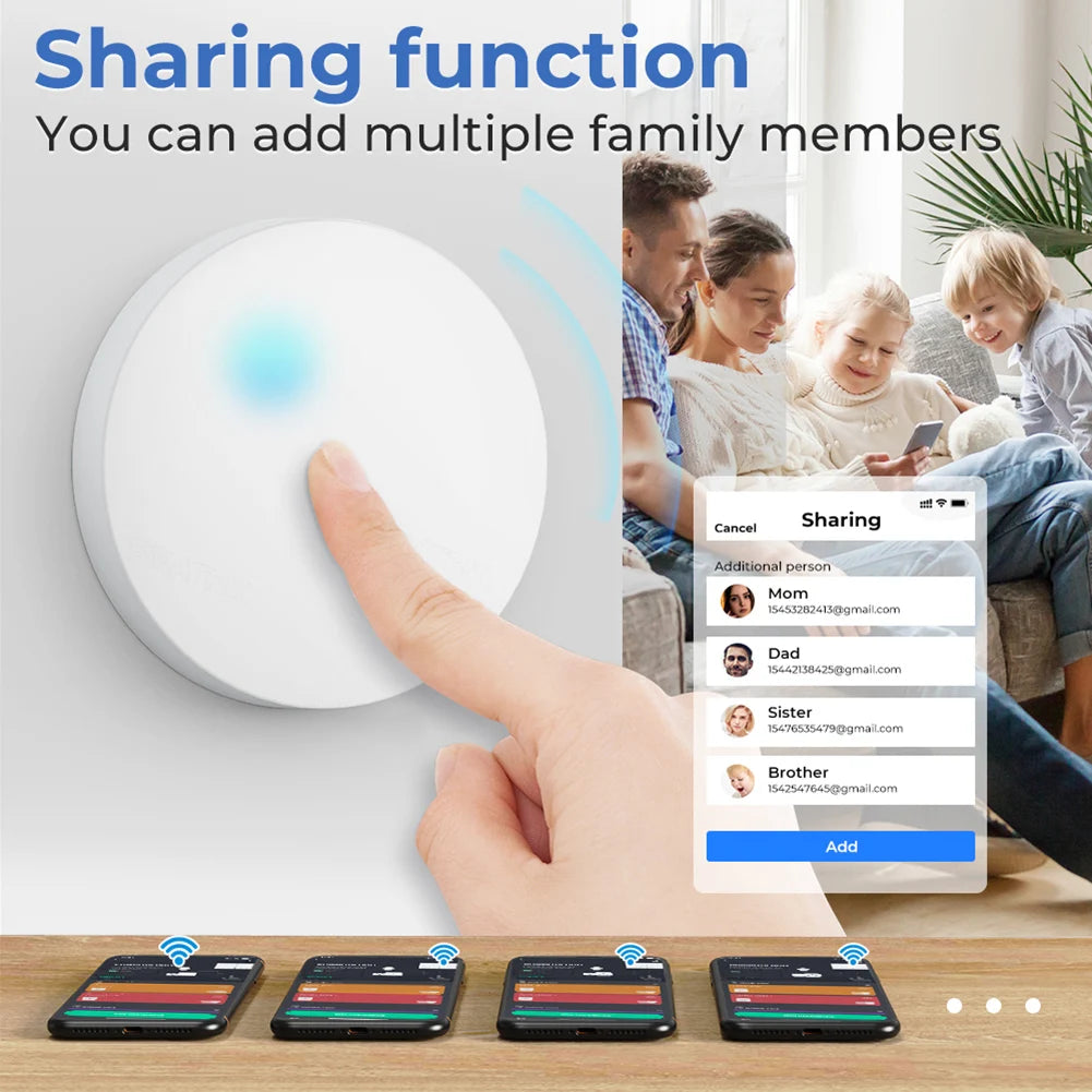 Bouton Tuya Zigbee, scène intelligente sans fil, Modes multi-scènes, contrôleur de bouton poussoir, application Smart Life requise, passerelle Zigbee