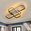 Plafonnier LED rectangulaire moderne avec télécommande, luminosité réglable, température de couleur, 44W