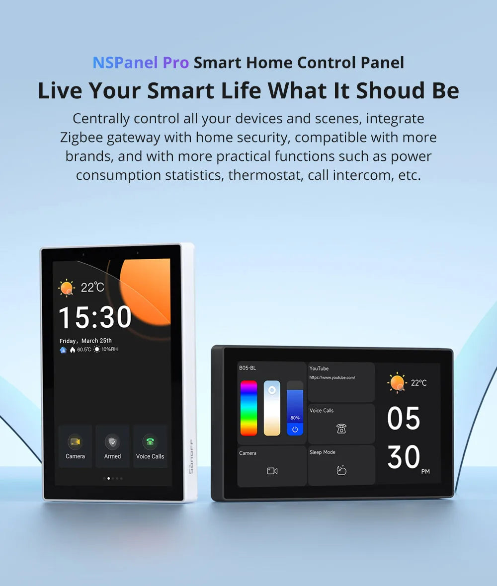 SONOFF NSPanel Pro 120 Type panneau de commande pour maison intelligente consommation d'énergie intelligente Module de commutation bricolage prise en charge des appareils Sonoff