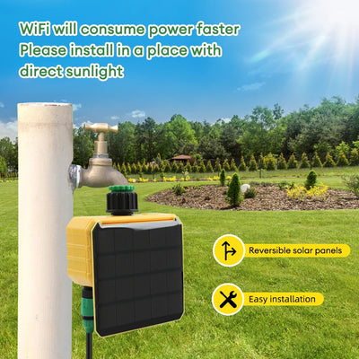 Yieryi-Minuterie d'Irrigation Solaire WIFI 1/2 Voies, Tuya/Smart Life, Valve Intelligente, Jardin Extérieur, Goutte à Goutte