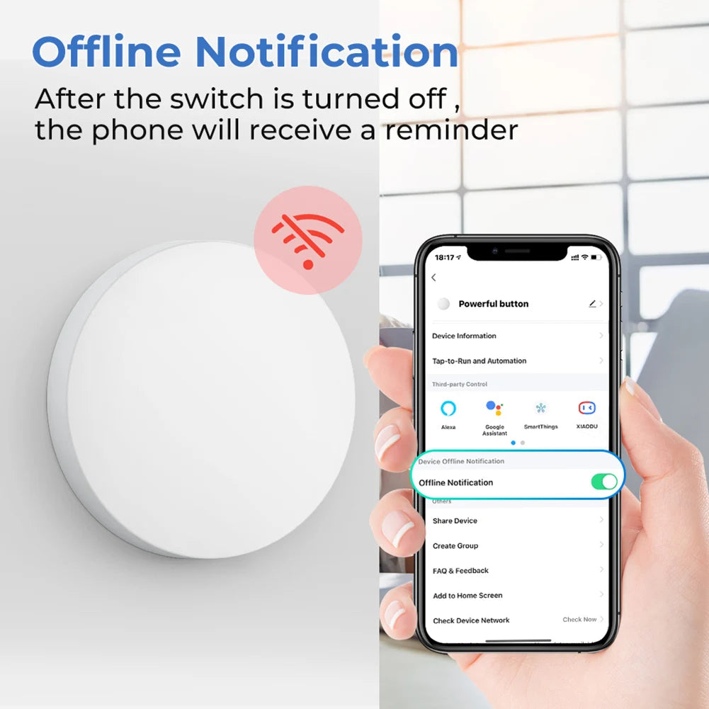 Bouton Tuya Zigbee, scène intelligente sans fil, Modes multi-scènes, contrôleur de bouton poussoir, application Smart Life requise, passerelle Zigbee