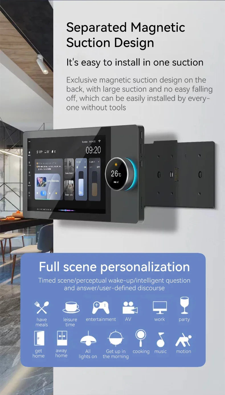Jianshu-Panneau de contrôle Wifi Zigbee, pour maison intelligente, 6 pouces