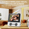 Interphone vidéo sans fil, écran 4.3 pouces, sonnette visuelle, Vision nocturne IR, caméra de Surveillance visuelle, caméra de sécurité pour maison intelligente