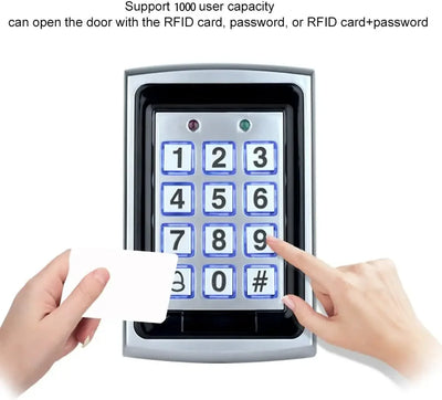 Kit complet de système de contrôle d'accès de porte, lecteur de clavier RFID 125KHz, boîtier métallique, serrure électromagnétique 180KG, alimentation électrique DC12V 3A