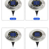 8/20LED disque solaire extérieur lumière IP65 jardin extérieur solaire lampes souterraines pont lumière enterré solaire jardin lumière décorative