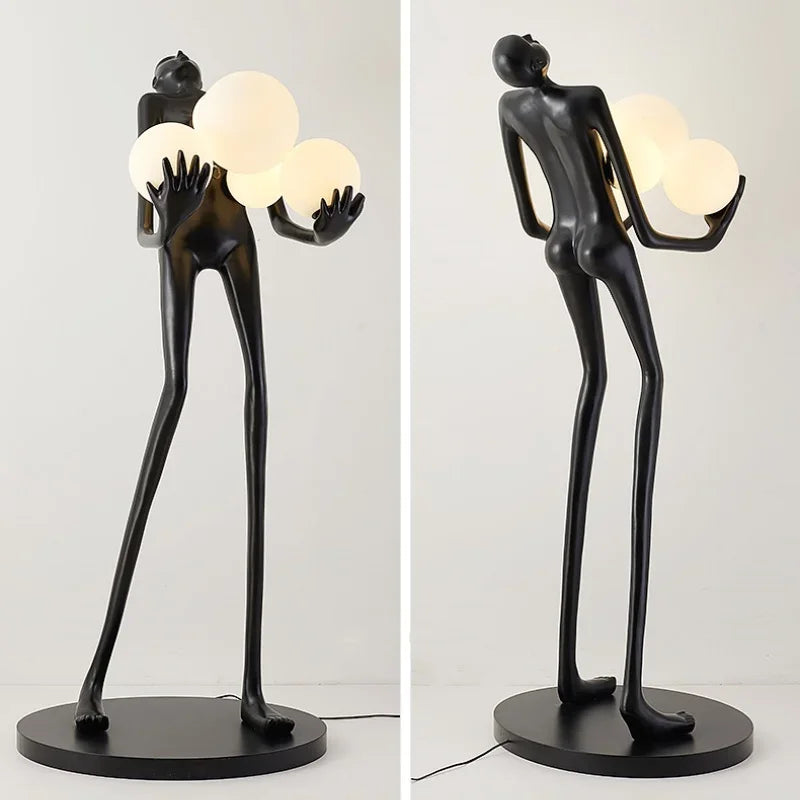 Lampadaire Humanoïde Nordique, Sculpture Design, Décoration de Hall d'Exposition, Lampes de Salon, Lampe de Style Halloween, Lampe de Chambre