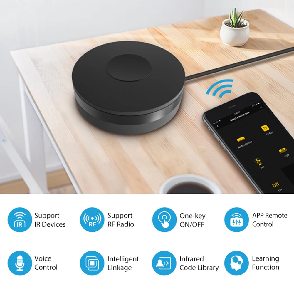 Tuya WiFi IR RF télécommande prise en charge pour Alexa Google Assistant télécommande pour climatiseur appareils TV
