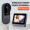 Sonnette d'interphone sans fil avec vision nocturne HD, écran IPS 4,3 pouces, caméra de sonnette visuelle étanche, sécurité domestique intelligente, vidéo par sonnette