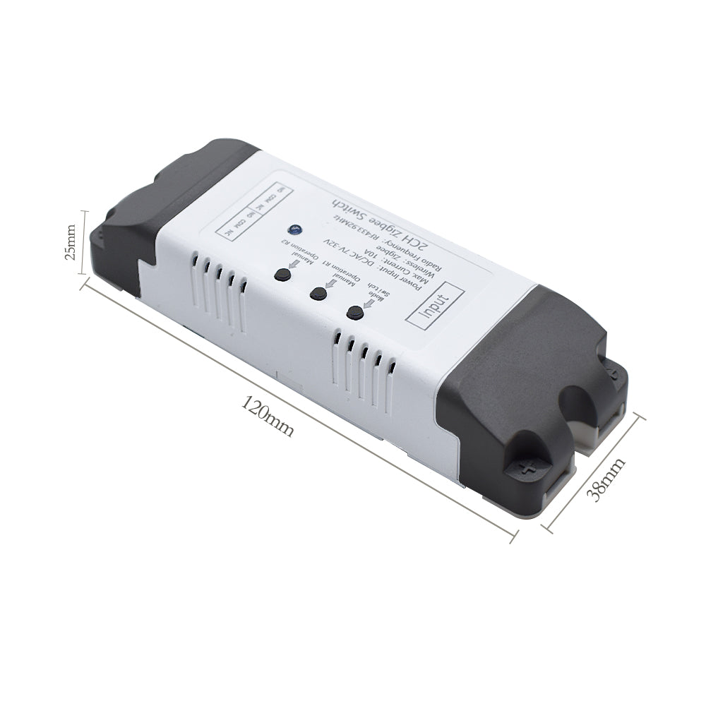 Contact sec Tuya commutateur intelligent Zigbee 1 2 4 canaux Zigbee Din Rail relais carte Module deux canaux RF 433 relais 12V 24V 230V