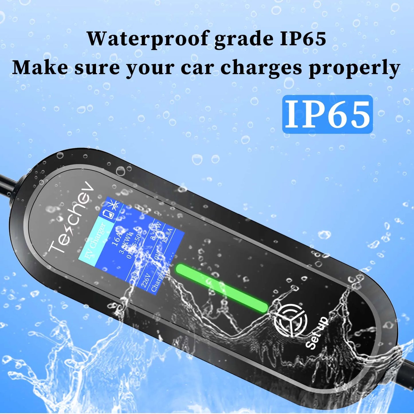 Teschev 3.5KW chargeur EV Portable Type 1 J1772 16A câble de charge GBT Wallbox EVSE Type 2 Stations de charge pour véhicule électrique