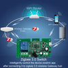 Contact sec Tuya commutateur intelligent Zigbee 1 2 4 canaux Zigbee Din Rail relais carte Module deux canaux RF 433 relais 12V 24V 230V