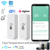 Tuya Zigbee WiFi capteur de température et d'humidité APP moniteur à distance pour maison intelligente var SmartLife fonctionne avec Alexa Google Assistant