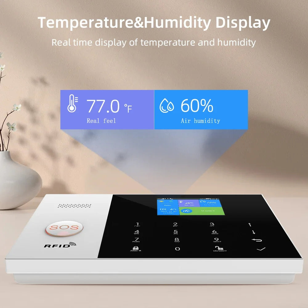 Nouveau système d'alarme domestique sans fil 2G GSM WiFi avec détecteur de mouvement alarme antivol pour Tuya SmartLife APP alarme de maison de jardin