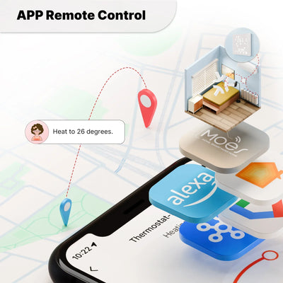 MOES-Tuya Matter WiFi Smart ThermoandreTemperature Contrmatérielle, Water Bomicrophone, Electric Heating, Alexa, Google, Apple SmartThings