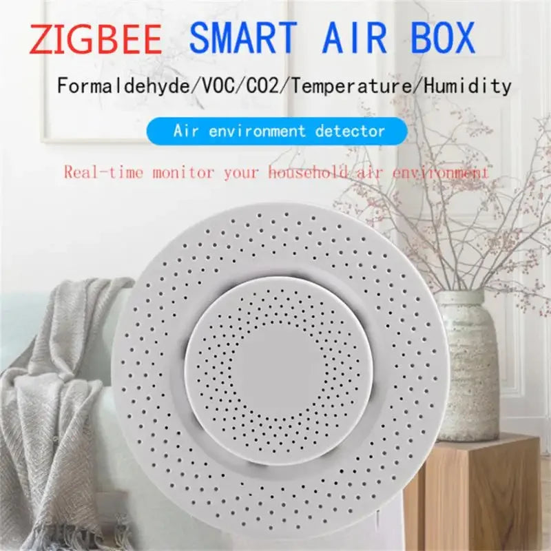 Tuya Zigbee/WiFi capteur de qualité de l'air boîte à Air intelligente compteur de CO2 formaldéhyde cov capteur de température et d'humidité Via Alexa Google