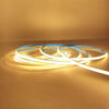 Bande lumineuse CCT COB flexible à intensité variable, ultra fine, DC24V, 5mm, 608 LED/m, 2700-6500K, Densité LED, Éclairage décoratif, Bande de chambre LED
