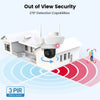 AOSU 5MP UHD WiFi Projecteur Caméra Extérieure 360 °   Vue couleur Vision nocturne Caméra de sécurité sans fil Détection PIR Audio bidirectionnel