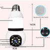 5MP lampe E27 ampoule WiFi caméra LED ampoule caméra IP intelligente surveillance PTZ 8X Zoom suivi Audio bidirectionnel Vision nocturne caméra sans fil