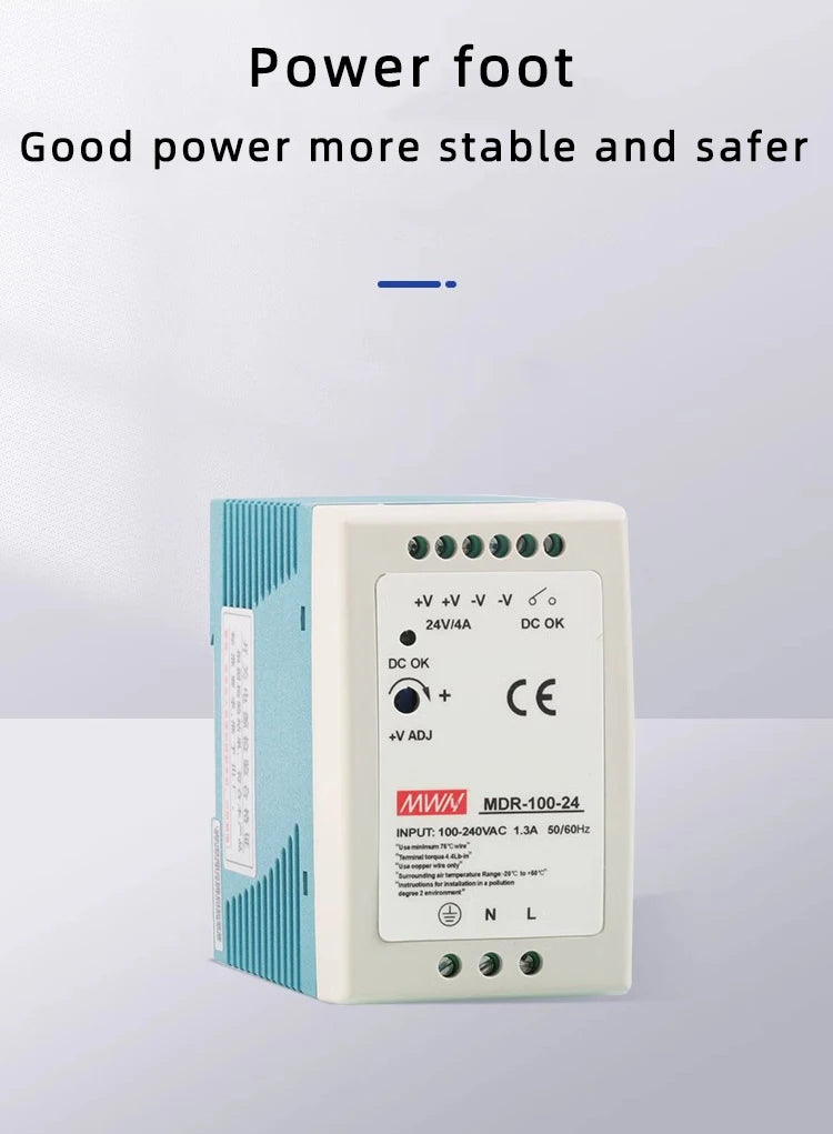 Alimentation à découpage sur rail DIN sortie DR-60W 5V 12V 15V24V 24V DC 220V à 12V transformateur 5v module boîte d'alimentation
